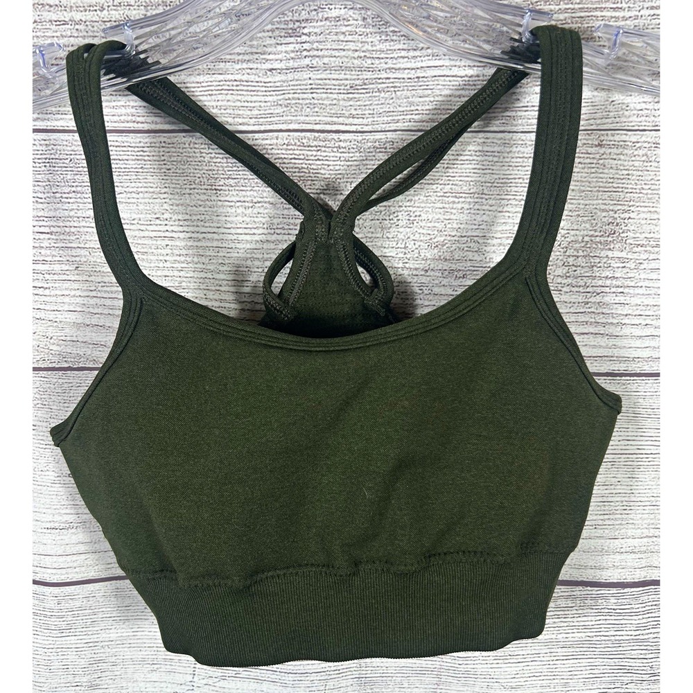 Gymreapers Halo Seamless Sports Bra Ranger Green Size S No Tag